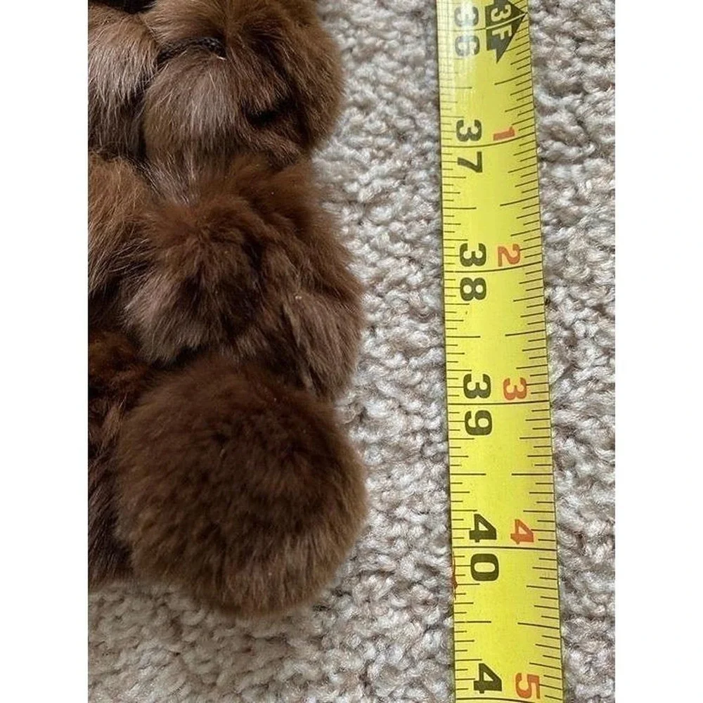 Scarf Fur Ball Muffler Soft Brown Balls Unbranded Luxury Wedding